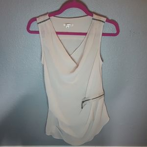 Marineblu sheer sleeveless top